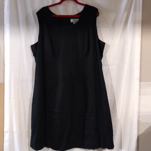 Sag Harbor Women's Black Linen Sheath Dress Size 22w